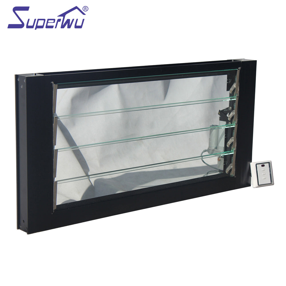 Superwu Customized Glass Louvre Fixed z type Aluminium External Shutters