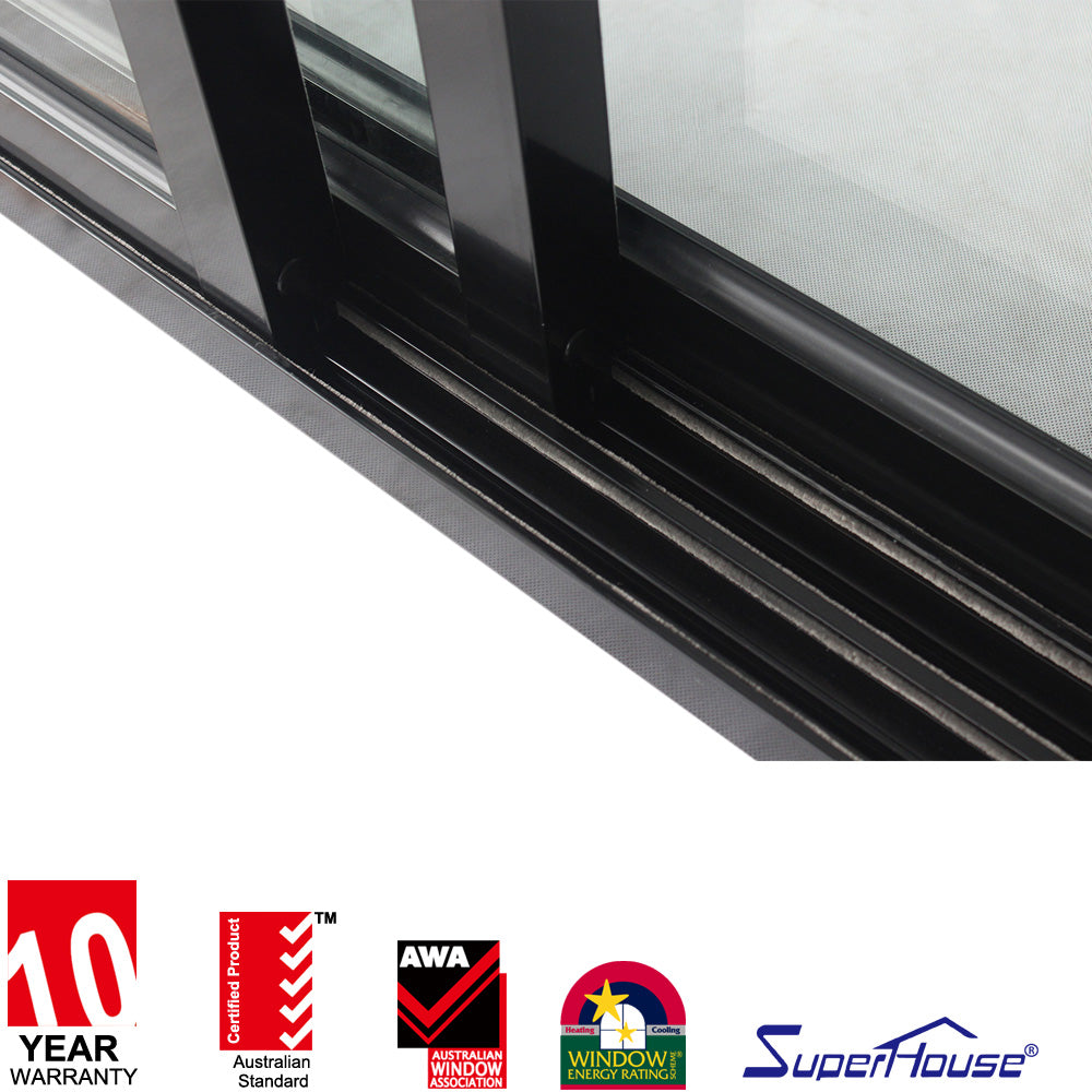 Superhouse High quality commercial system safety glass aluminium hospital sliding door comply with AS2047 NOA NFRC standard