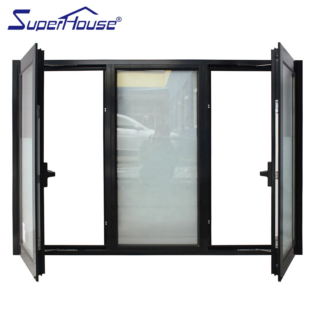 Superhouse Factory directly sell aluminium double glazed casement window swing out window with German hardware