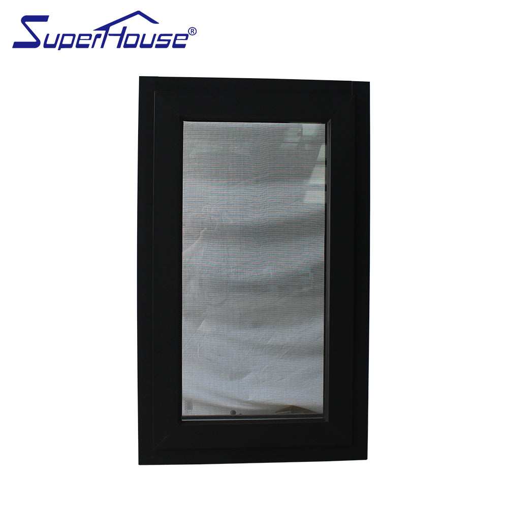 Superhouse black color prefabricated windows