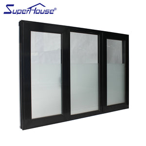 Superhouse North American Certified Impact resistant Aluminum framed casement window prices for Villa,Renovation house