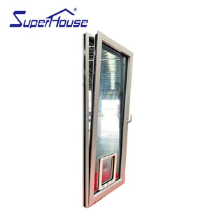 Superhouse American standard NFRC TILT 24 aluminum glass tilt and turn windows with aluminum dog doors