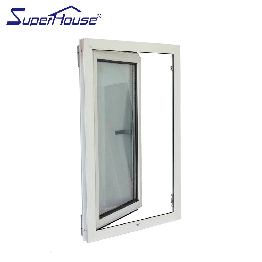 Superwu White color tilt and turn window double glazed awning windows factory supply