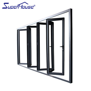 Superhouse Florida Miami dade approved impact resistance thermal break glass folding door commercial