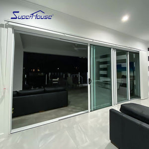 Superhouse 10 years warranty commercial system exterior double pane sliding glass door