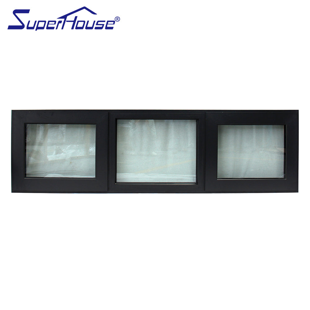 Superhouse Safety glass awning type black window