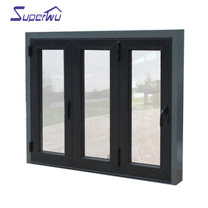 Superwu Aluminium thermal break sliding casement door bi folding accordion window