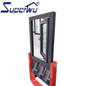 Superwu Orders shipped directly Energy saving Aluminium double glass casement window with superhouse System