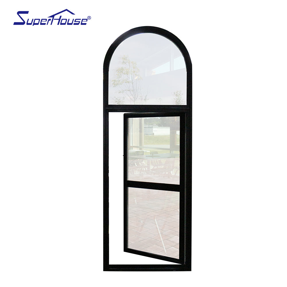 Superhouse Classical Design Cambered Aluminum Tilt And Turn Window With Fiberglass Fly Screen