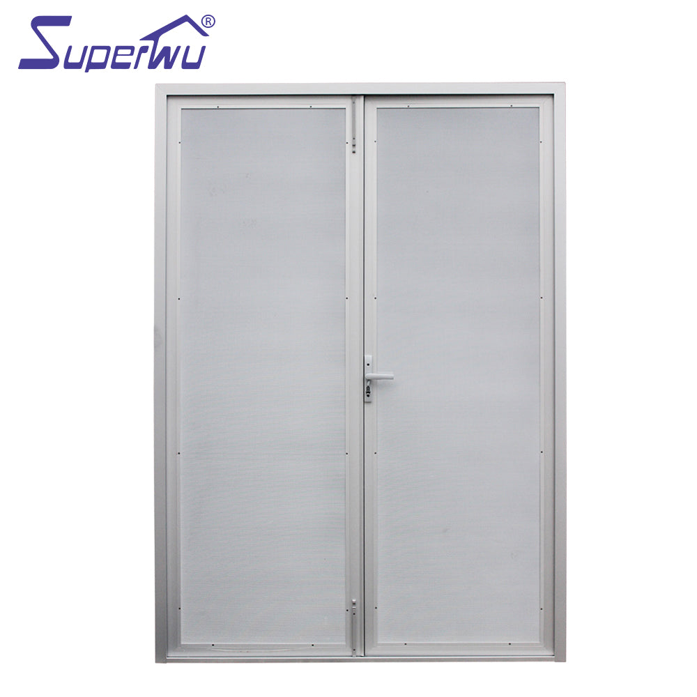 Superwu aluminum alloy exterior casement doors swing screen door