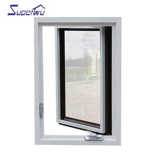 Superwu American design aluminium alloy casement window horizontal opening window with American standard