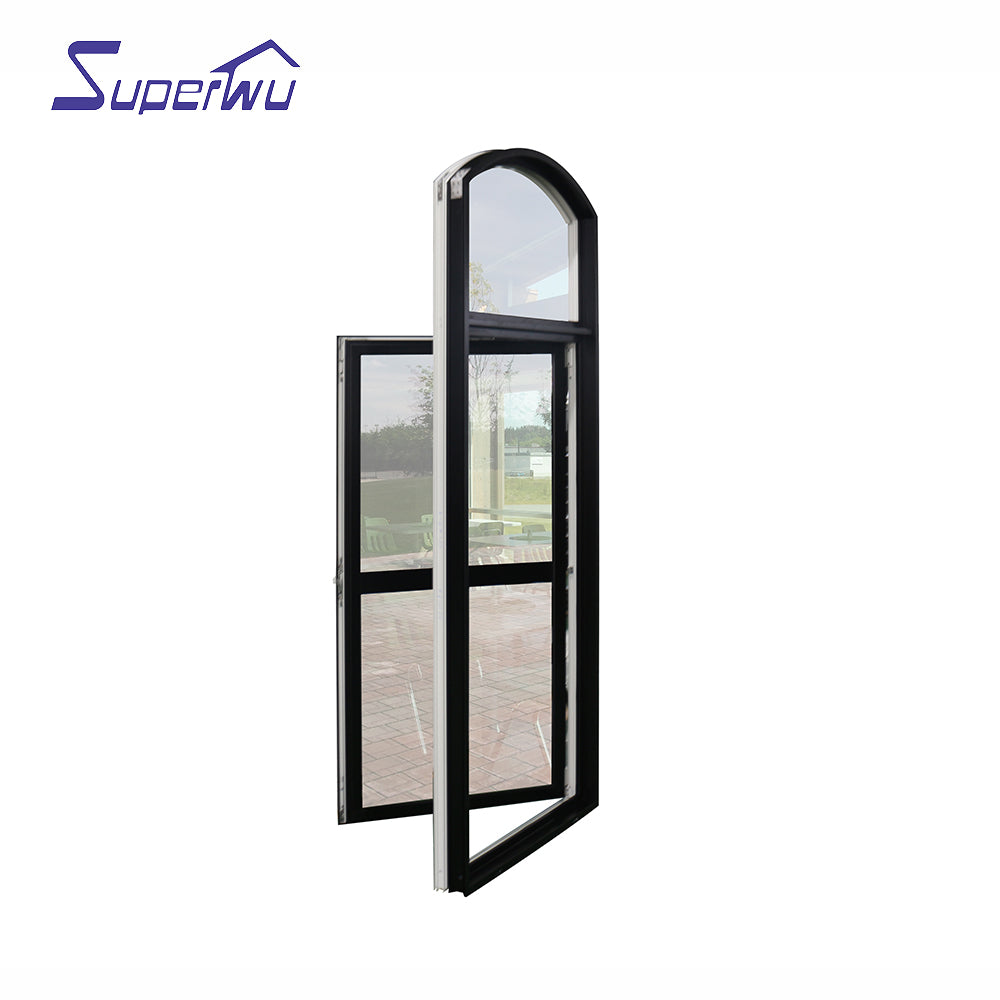 Superwu Latest Design Two Way Open Long slim aluminum profile Tilt And Turn Casement Glass Windows