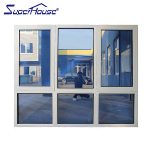 Superhouse aluminium customized glass awning flyscreen window