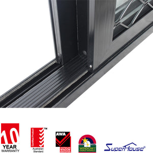 Superhouse black frame aluminium sliding window