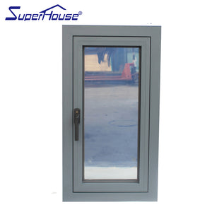 Superhouse Nice Surface finish aluminum framed casement window with simple style handle