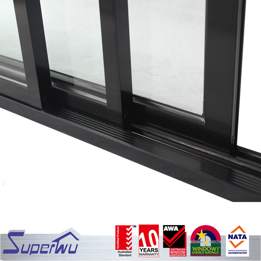 Superwu Black Commercial Three-track Sliding Doors Can Create A Sense Of Luxury For The Company