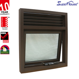 Superhouse Australia standard bronze color awning window with air vent