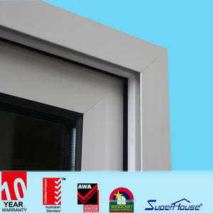 Superhouse white frame double glass sliding window