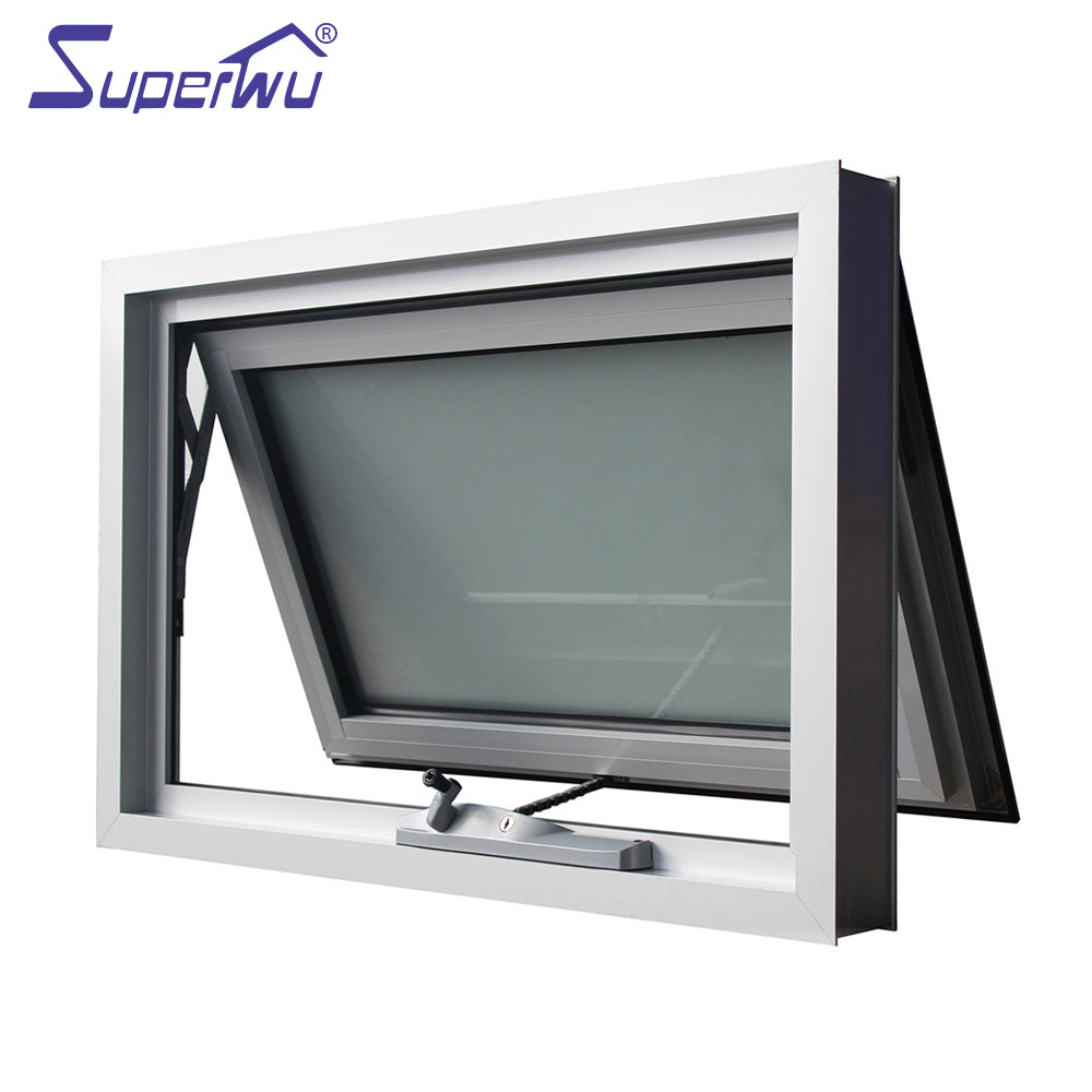 Superwu AS2047 Home Commercial Double Glazed Vertical Aluminium Awning Windows Supplier