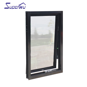 Superwu Australia standard awning window thermal break aluminum window coffee color profile with high quality