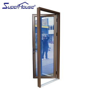 Superhouse USA standard brown color exterior commercial glass door with tempered glass