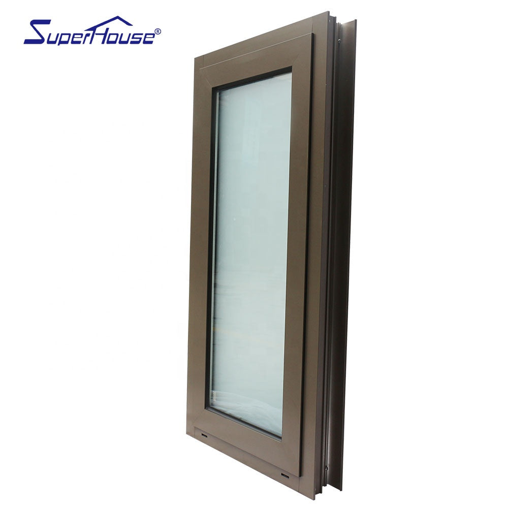 Superhouse brown china warm proof sample tilt awning window with green glass