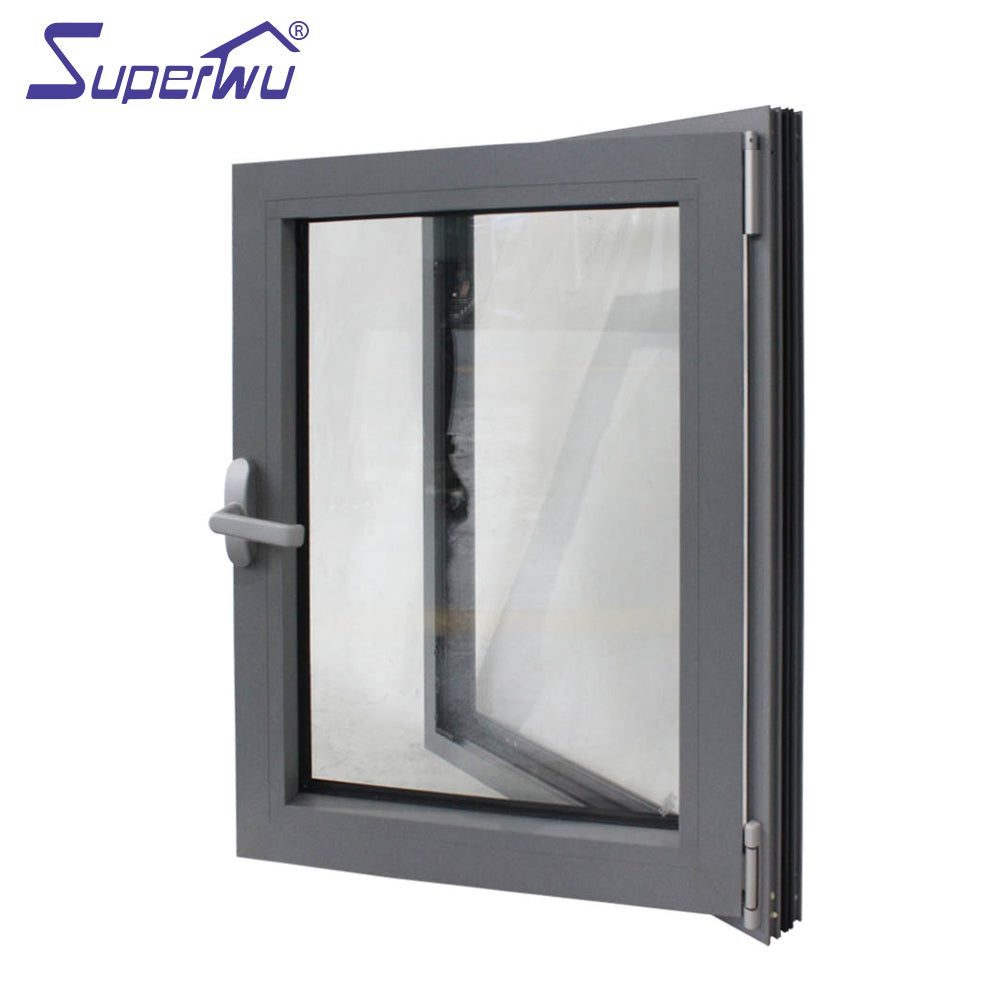 Superwu Hot selling Florida approval impact kitchen used tall & large aluminum casement windows