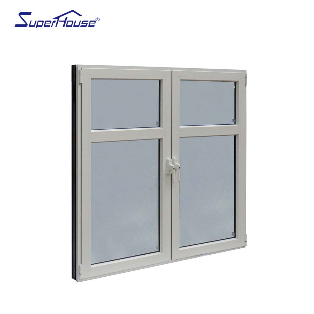 Superhouse safety glass black color casement window