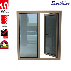 Superhouse Residential Projects Applied Tilt And Turn Window With Triple Tempered Glass With Low-E Coating And Argon Gas Filled