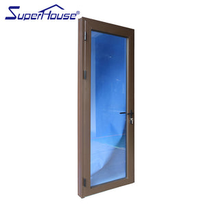 Superwu Coffee color best quality hinged door aluminum french door