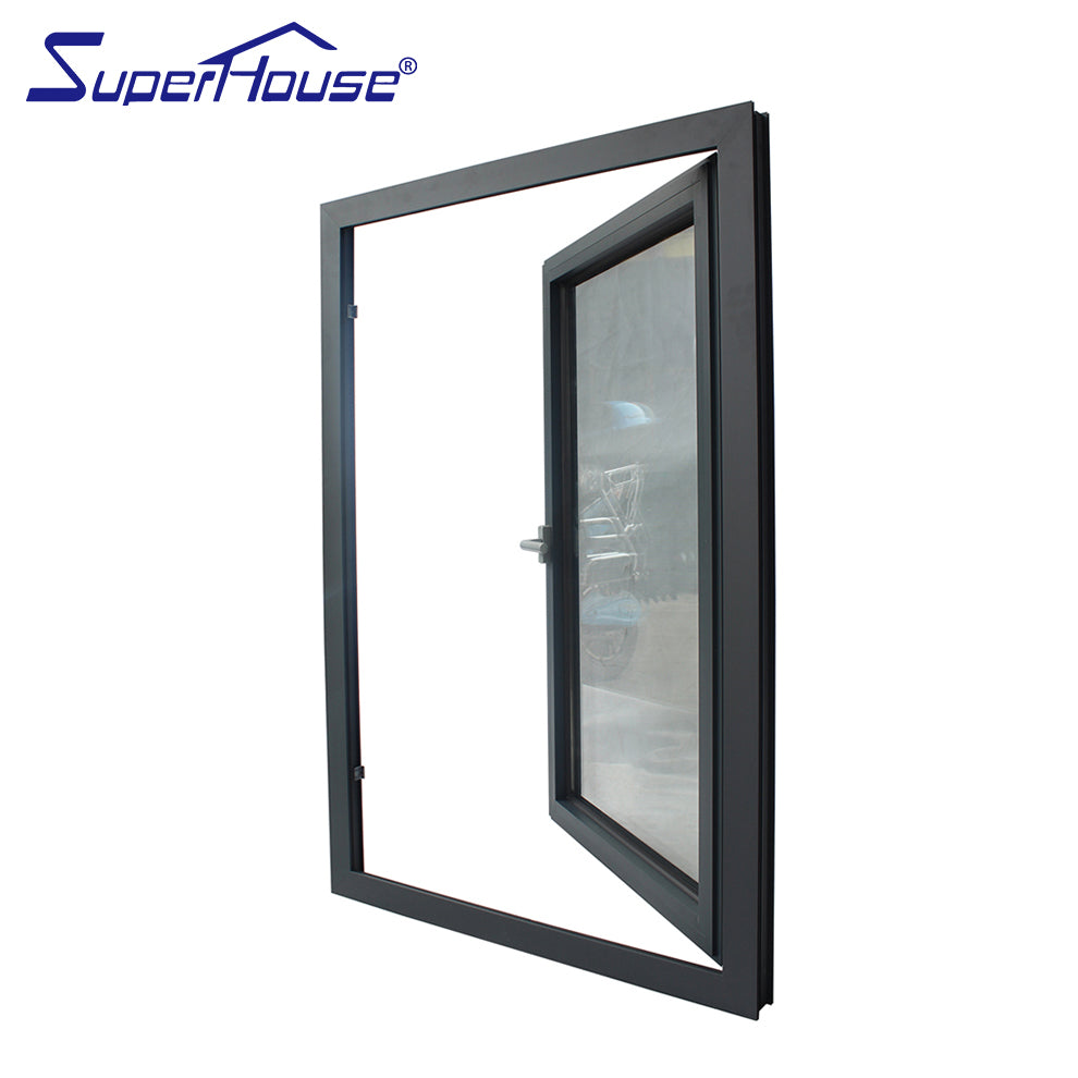 Superhouse Good quality soundproof aluminum double glass windows doors aluminium casement window with Australian Standard