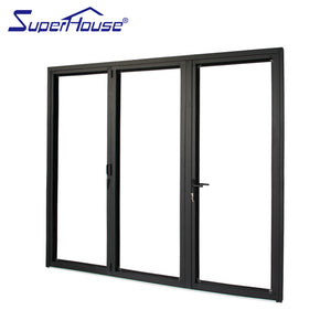 Superhouse AS2047 NFRC AAMA NAFS NOA standard double glass thermal break aluminium fold door for sale