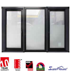 Superhouse NFRC AS2047 Energy saving double glass casement windows with superhouse System