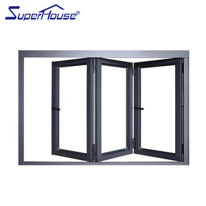 Superwu Sound insulation, waterproof and heat insulation Aluminum Luxury Partition Wall Lowes Glass Interior Folding Doors