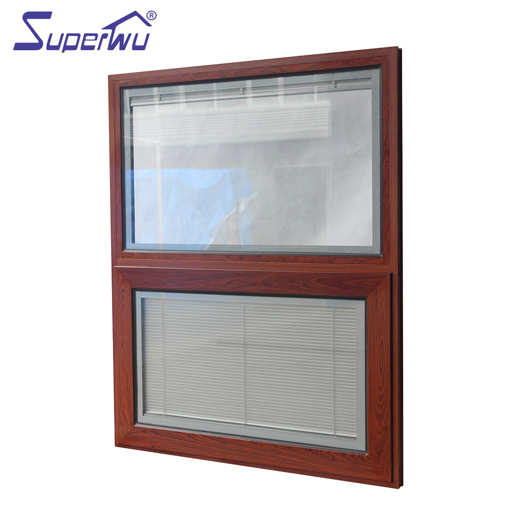 Superwu Cheap price Australia standard aluminum awning window with fixed window double glazed