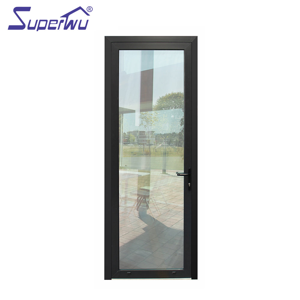 Superwu China suppliers aluminum double glazing casement door with mosquito net