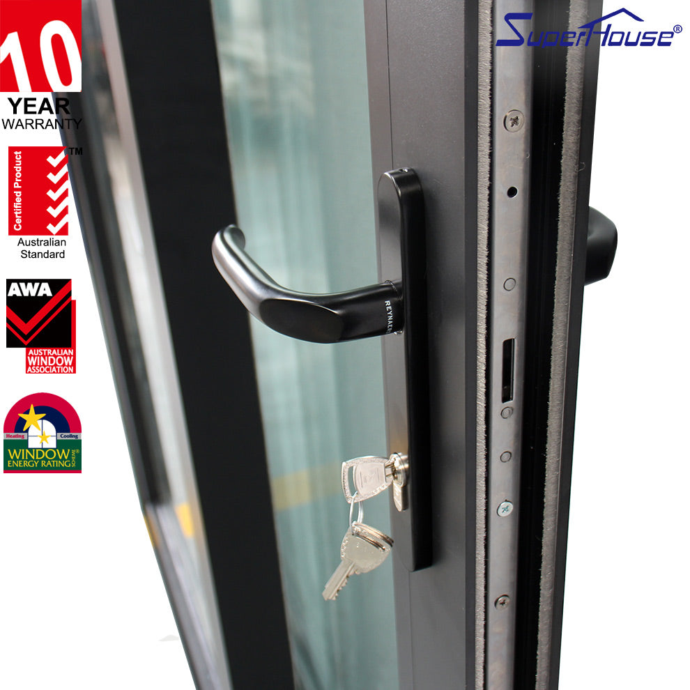 Superhouse European Design Aluminum Lift-Sliding Door Stoppable On Any Position Controlled By The Handle