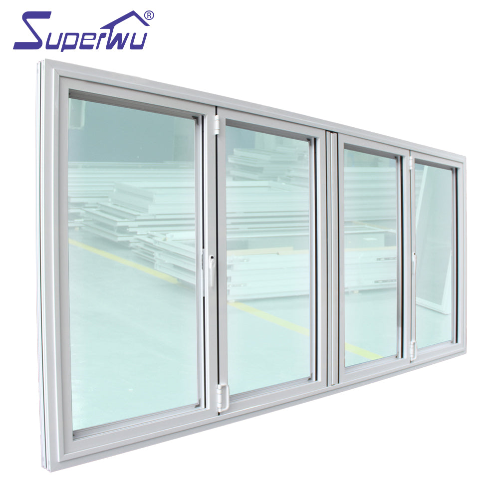 Superwu Factory price aluminium double glazed folding window AS2047 standard Sydney market