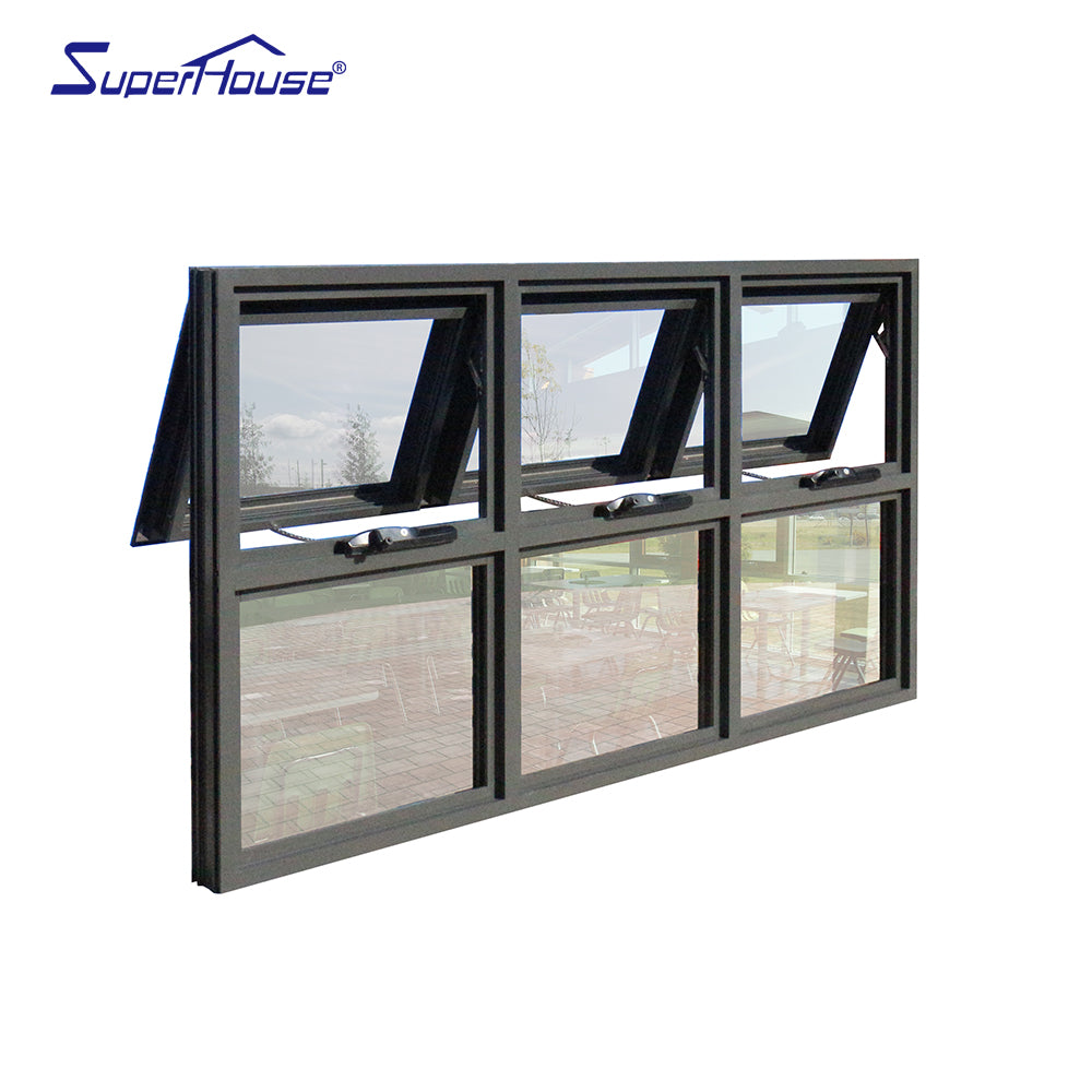 Superhouse Safety glass thermal break chain winder awning window comply with Australia standard