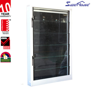 Superhouse Aluminium louvre frame adjustable glass louvre windows with frosted glass for villa house