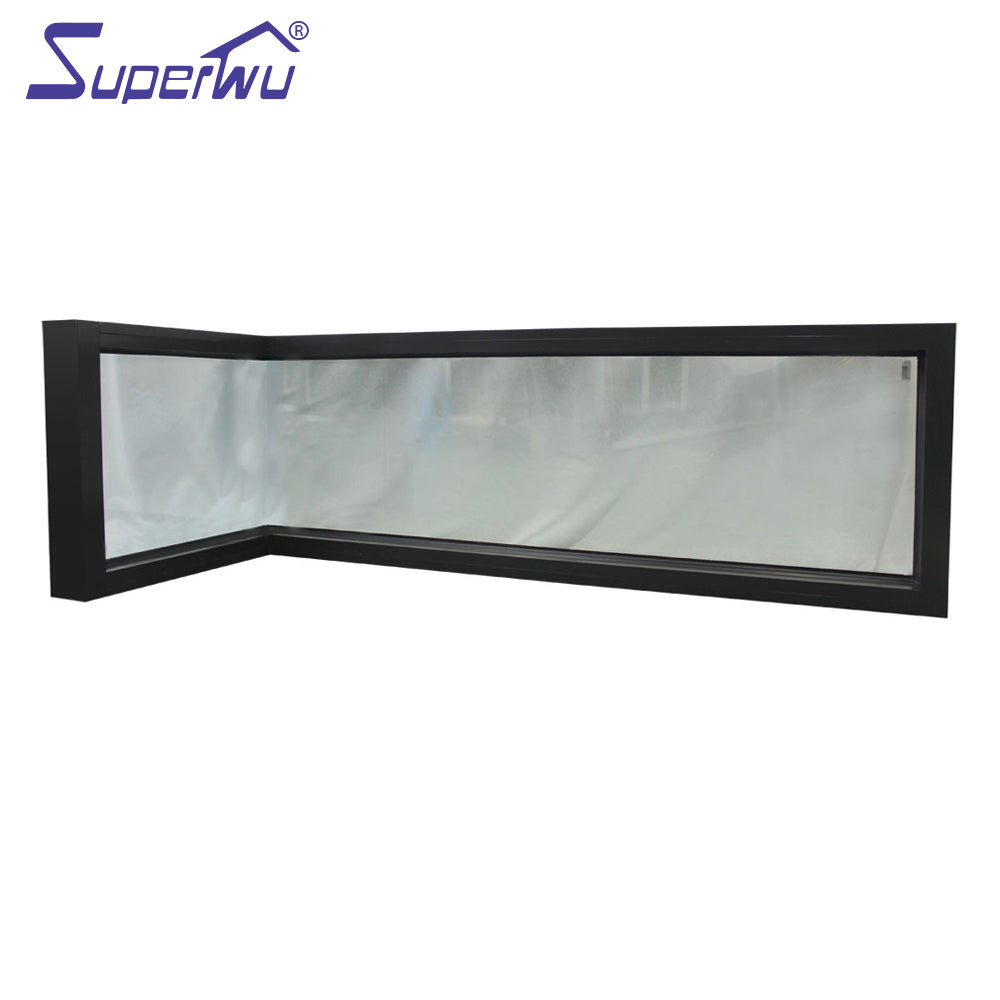 Superwu New design aluminum corner fixed window cheap price