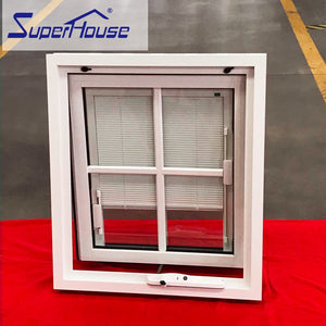 Superhouse Modern design awning window with manual blinds inside glass