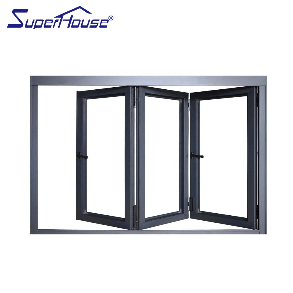 Superhouse High quality aluminum frame glass windows with retractable flyscreen