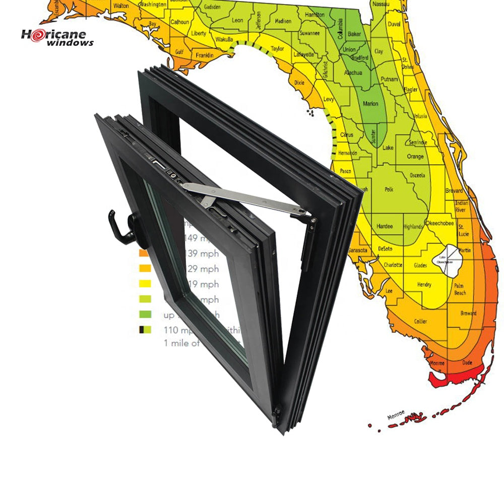 Superhouse Florida Miami-Dade Hurricane Approved aluminium tilt and turn impact windows