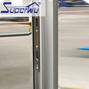 Superwu Factory Directly double glazed door auto close aluminium aluminum frame hotel design doors Lowest Price