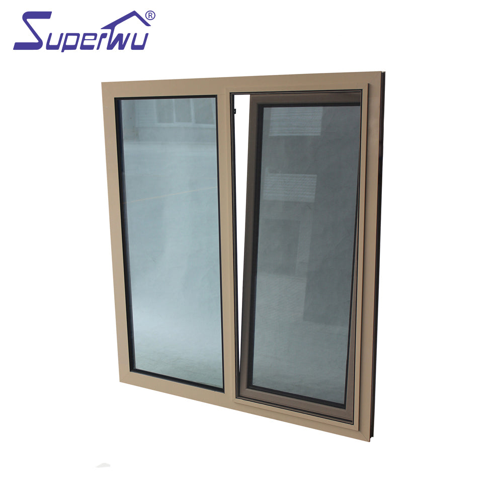 Superwu Latest design aluminium tilt and turn window of white color with fixed window