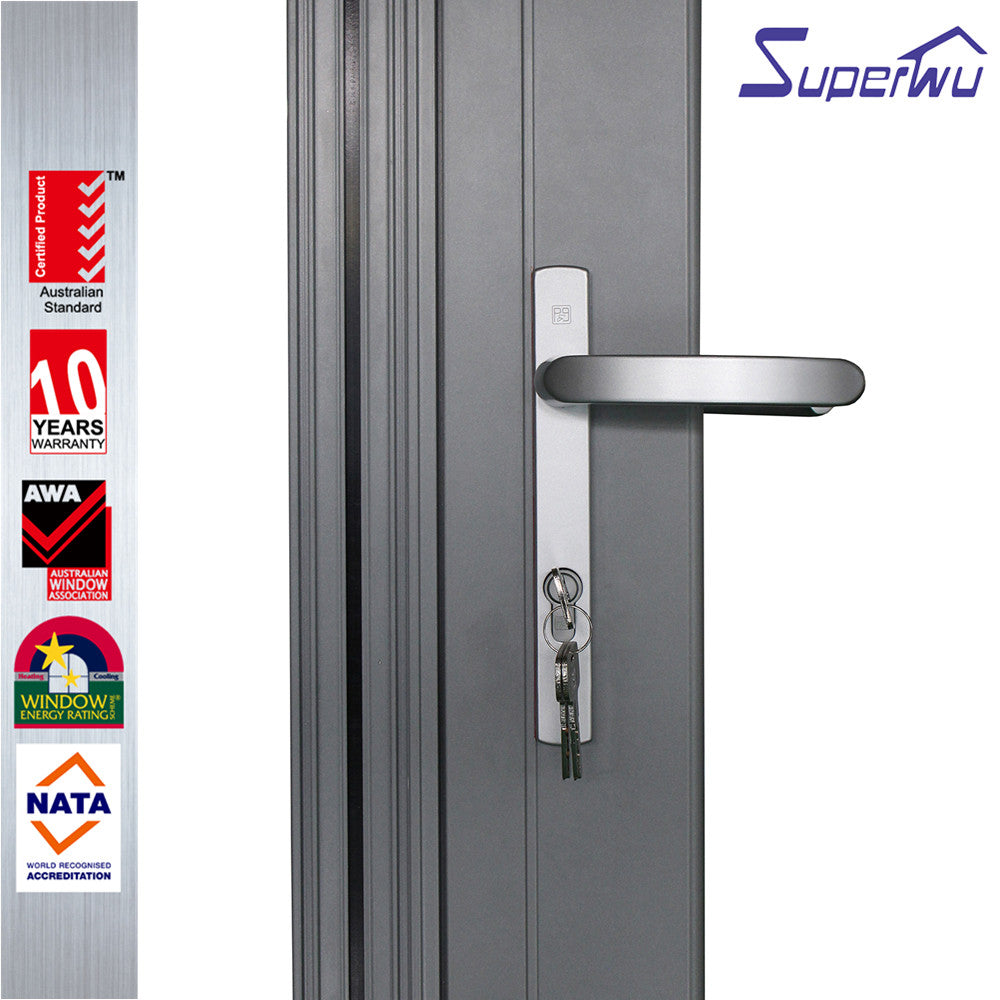 Superwu Thermal aluminum louvered aluminium bifold doors used exterior doors for sale Solution to Bullet and Hurricane Proof