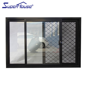Superhouse Aluminium frame double glass sliding window HOT SALE