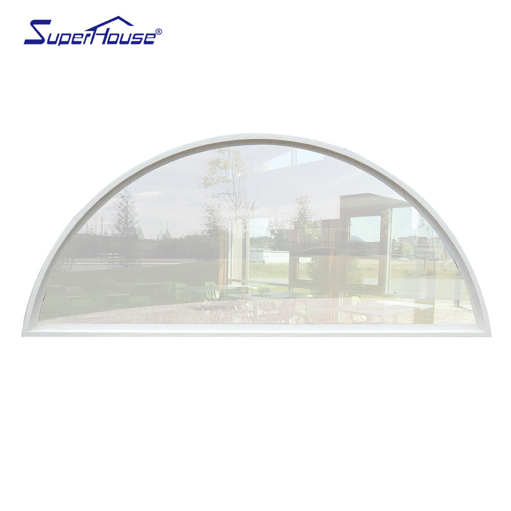 Superhouse Aluminum Picture Window Round Fixed Window With Double Glazing
