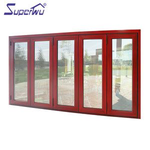 Superwu hurrican proof high quality bifolding window Factory wholesale bifold window aluminium door window manufacturer